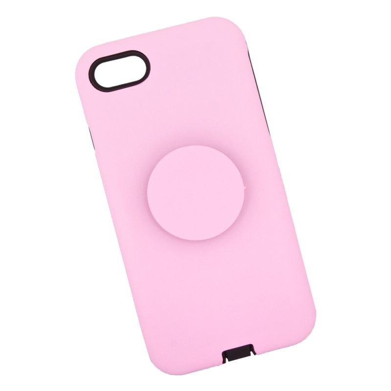 

Защитная крышка «LP» для iPhone SE 2/8/7 «PopSocket Case» (розовая/коробка)