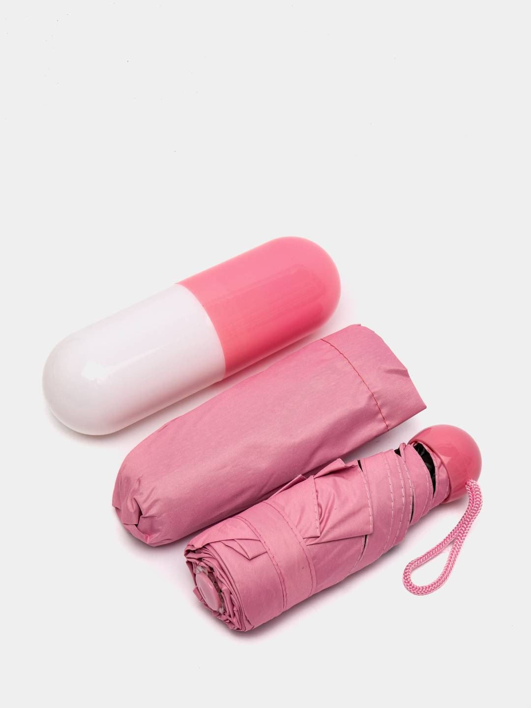 Карманный зонт в футляре Капсула, розовый от MELEON