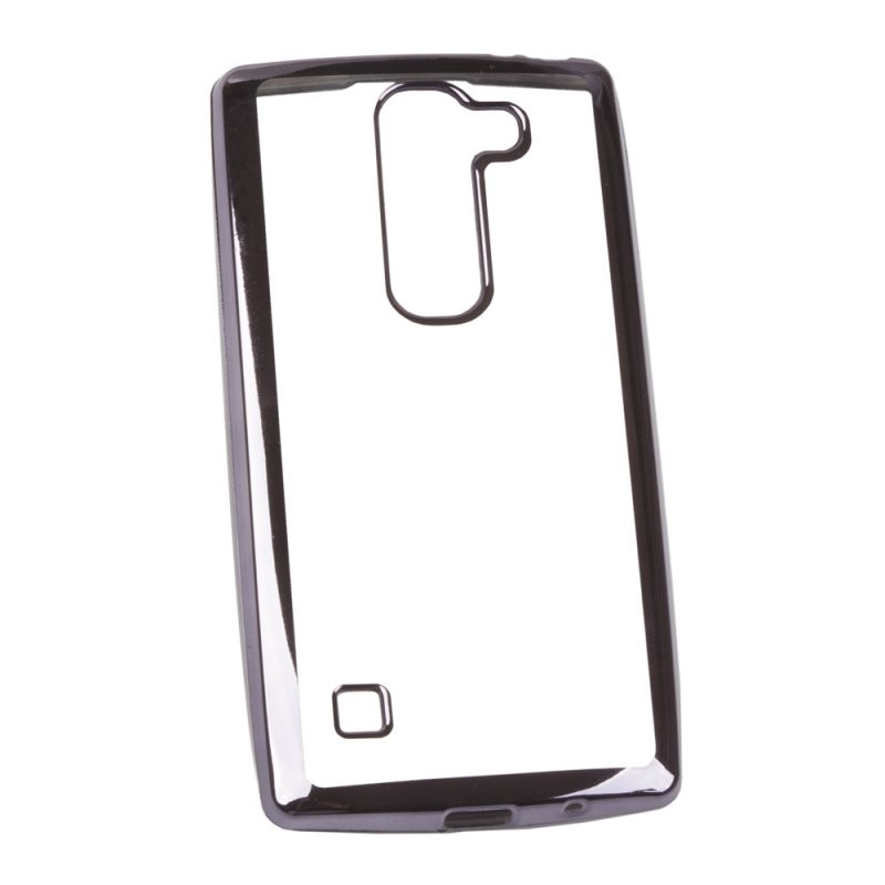

Силиконовый чехол «LP» для LG Spirit H422 TPU (прозрачный с черной хром рамкой) европакет