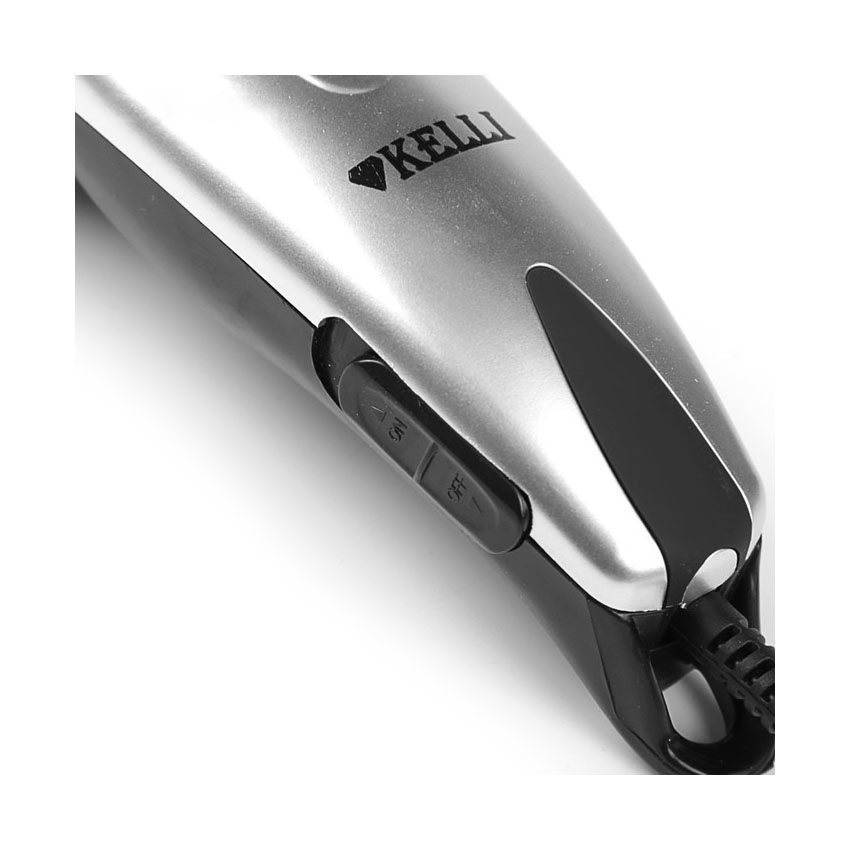 Машинка для стрижки Kelli KL-7004 45Вт 4 насадки серебро