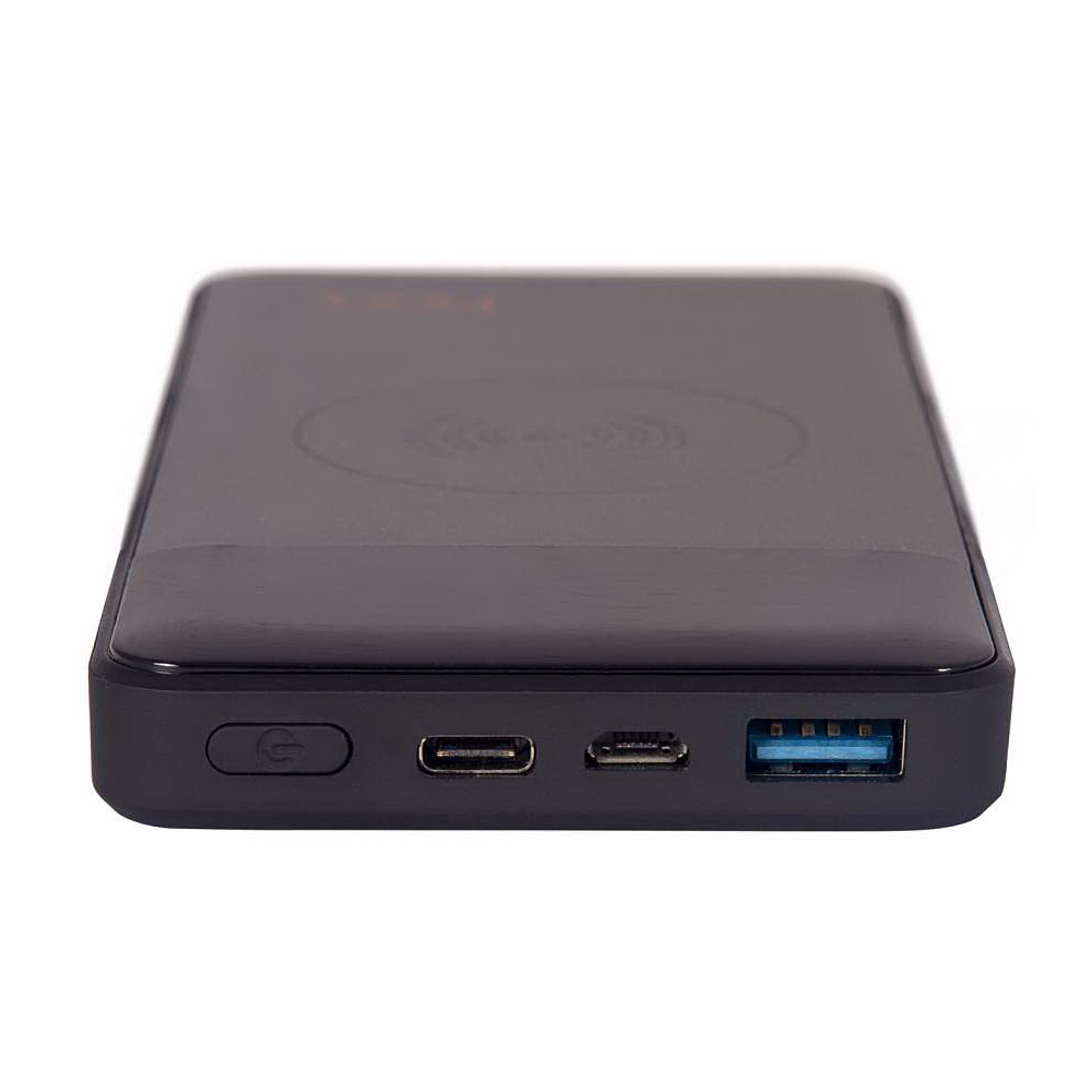 фото Внешний аккумулятор с беспроводной зарядкой hoox aura 10000, серебро