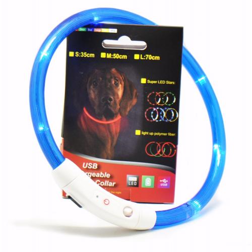 Светящийся ошейник USB Rechargeable Flashing Collar, размер M от MELEON