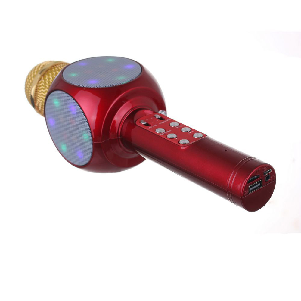 Колонка с функцией микрофона караоке WS-1816, Красный от MELEON