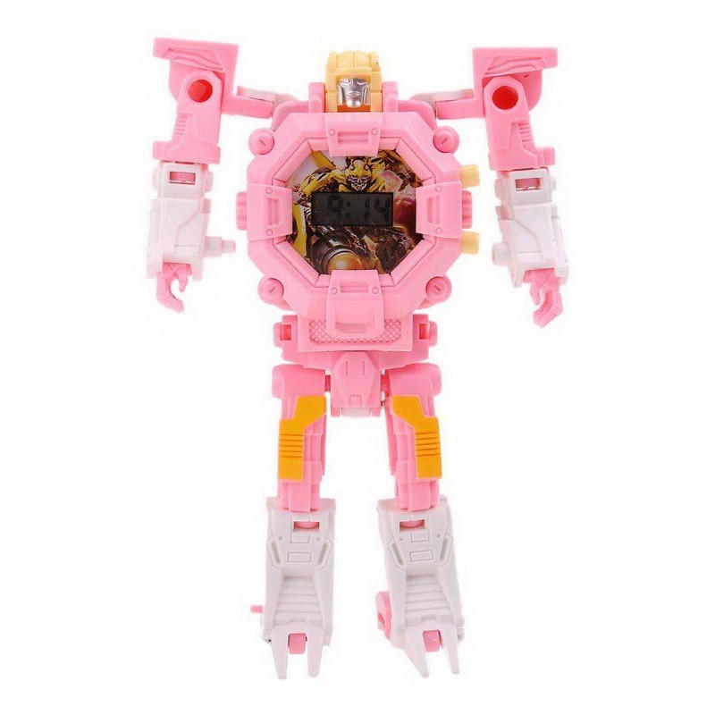 Часы-игрушка трансформер Robot Watch, цвет в ассортименте, Розовый