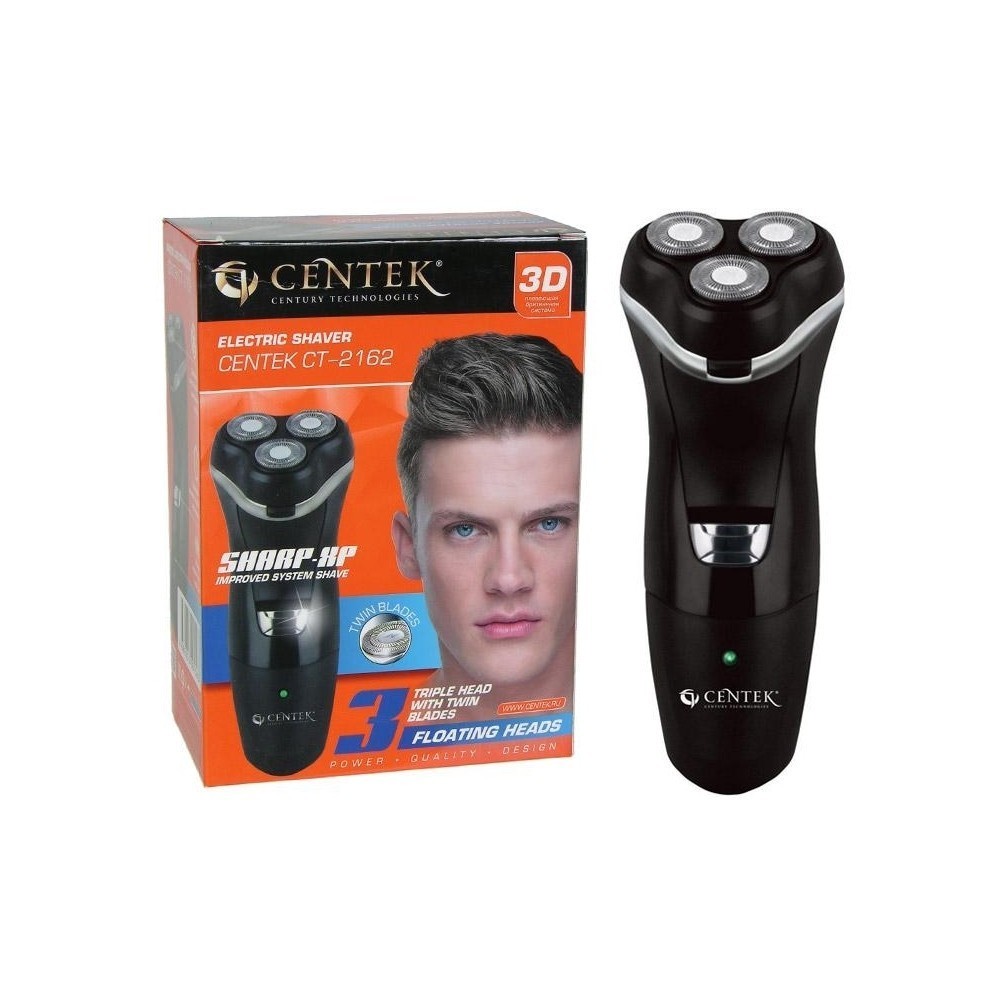 

Бритва Centek CT-2162 черная, сухое бритье, триммер