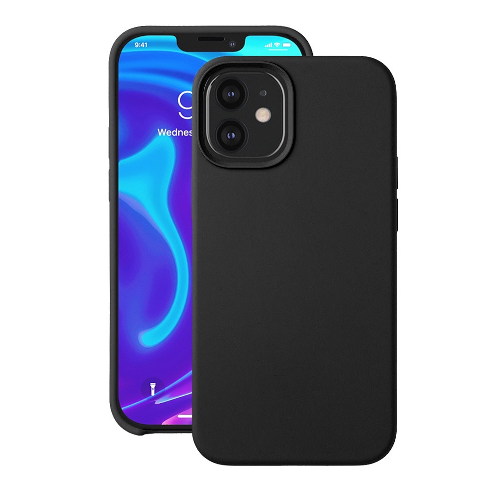 

Чехол Liquid Silicone для Apple iPhone 12 mini, черный, картон, Deppa