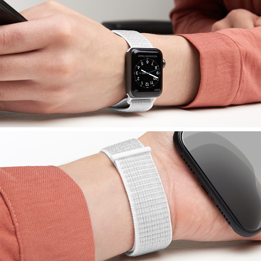 Ремешок Band Nylon для Apple Watch 4244 mm нейлоновый белый Deppa