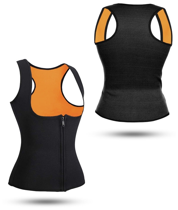 Корсет для похудения CleverCare, женский, размер XXL, черный с оранжевым от MELEON