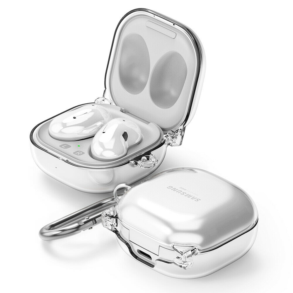 

TPU чехол с карабином для Galaxy Buds Live/Pro/Buds2, прозрачный, Deppa