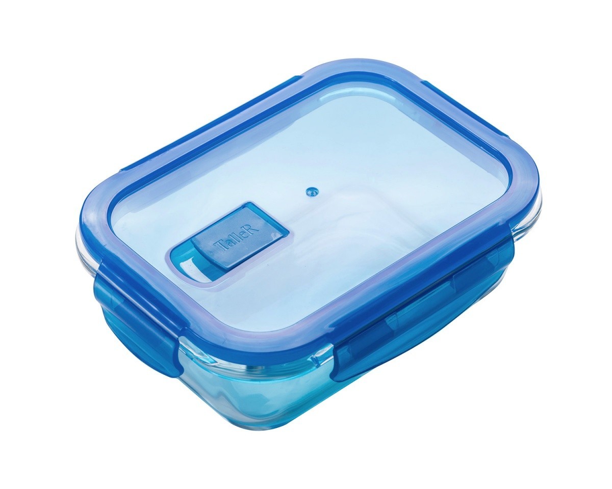 

Taller Контейнер для продуктов TR-38101, 11x15 см, прозрачный/синий