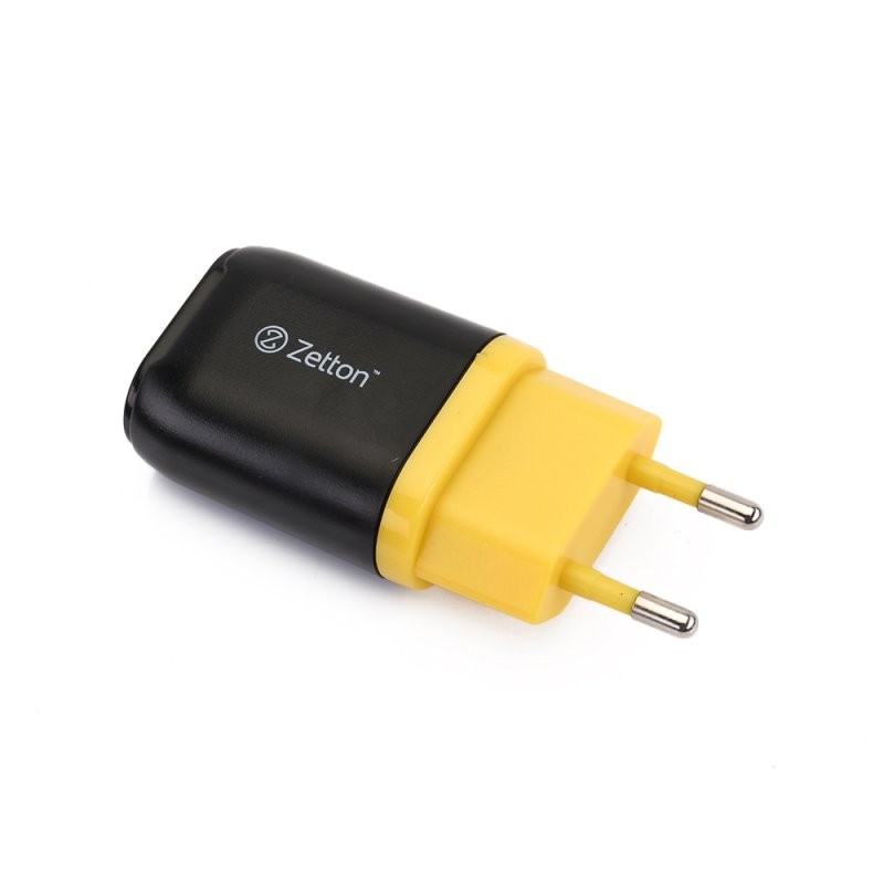 

СЗУ с выходом USB ток зарядки 1А черное с желтой вставкой (Zetton ZTLSTC1A1UBY)