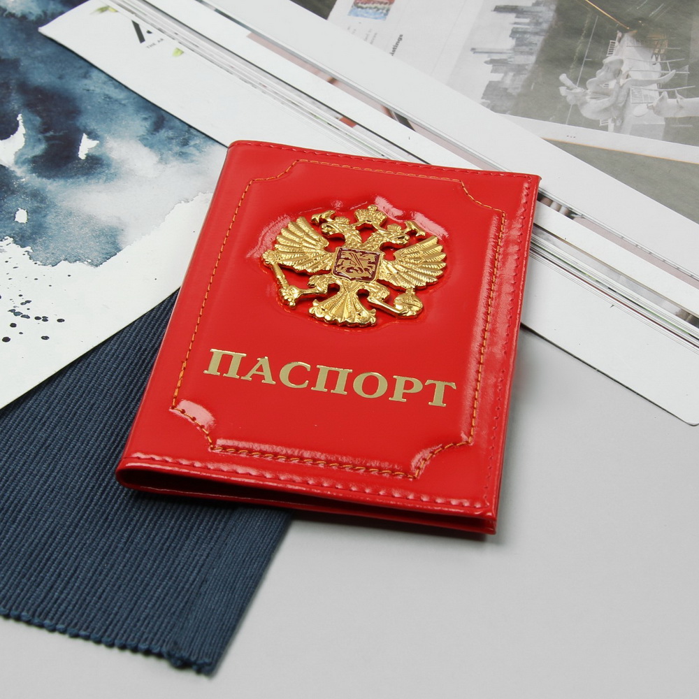 Обложка для паспорта - Герб, красный от MELEON