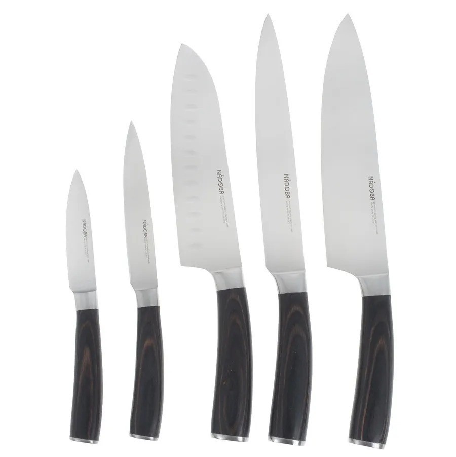 фото Набор nadoba dana 722515, 5 ножей с подставкой, стальной/черный