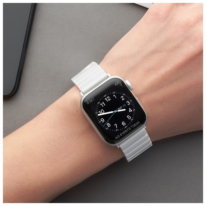 Ремешок Deppa Band Ceramic для Apple Watch 42/44 mm, керамический, белый