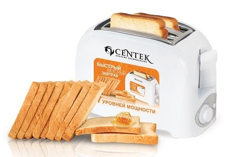 

Тостер Centek СТ-1420 (белый) 750 Вт, 7 уровней мощности, теплоизолированный корпус (6)