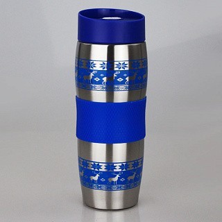 

Термокружка ALPENKOK AK-04023A ОЛЕНИ синие, НЕРЖ. 400мл (24)