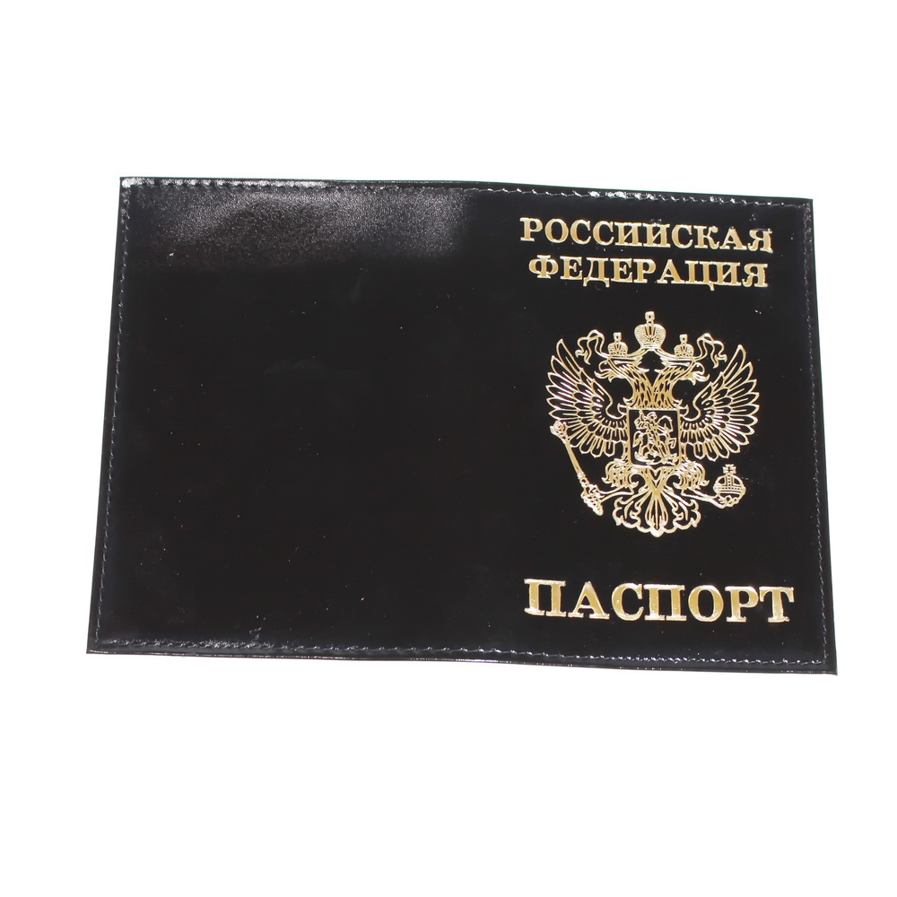 Обложка для паспорта - Герб, тиснение, чёрный от MELEON