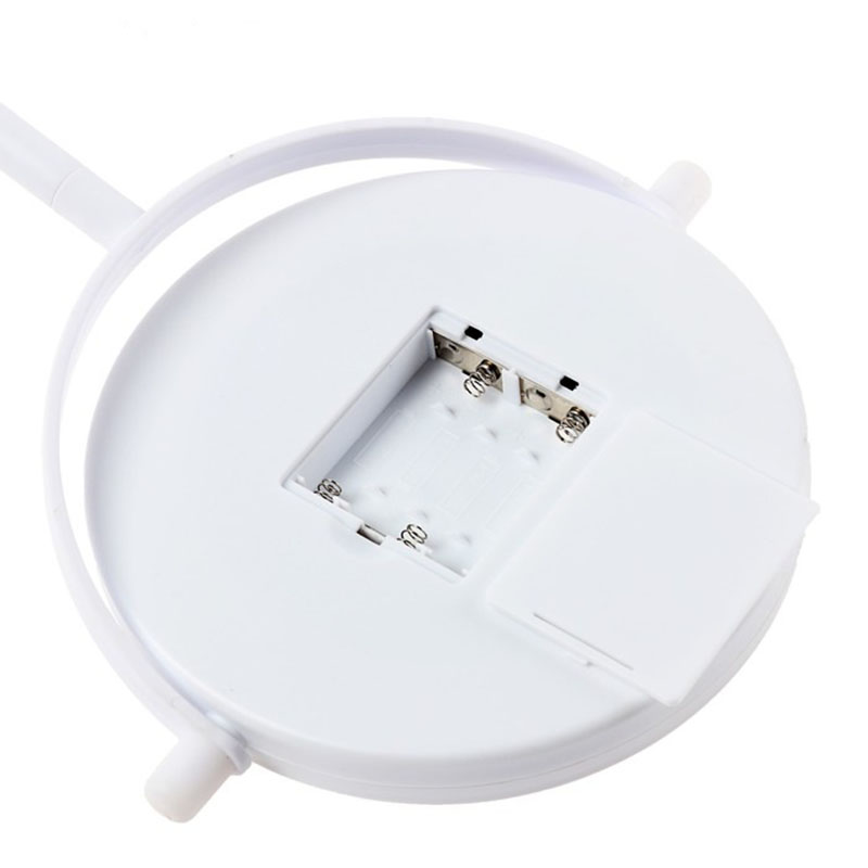 фото Зеркало luazon kz-04, подсветка, настольное, 19.5 ? 13 ? 29.5 см, 4хааа, сенсорная кнопка белый