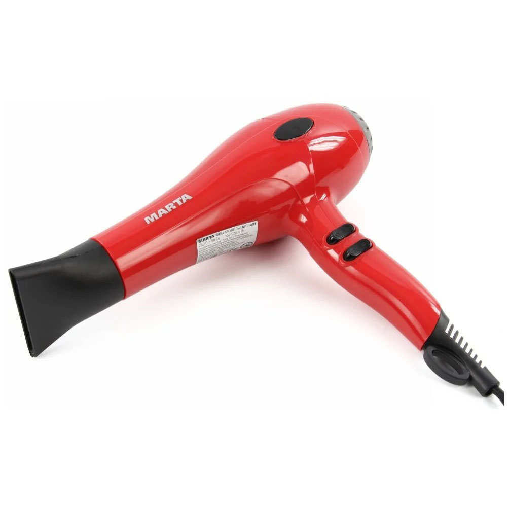 Фен MARTA MT-1491 красный коралл
