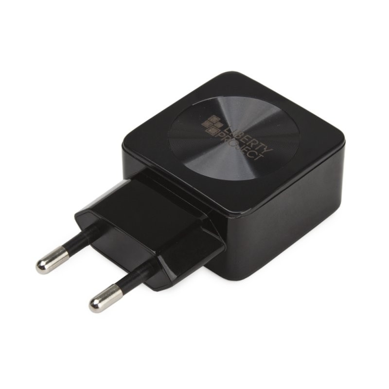

СЗУ «LP» с двумя USB выходами 2,4А «Disco Series» (черное/коробка)