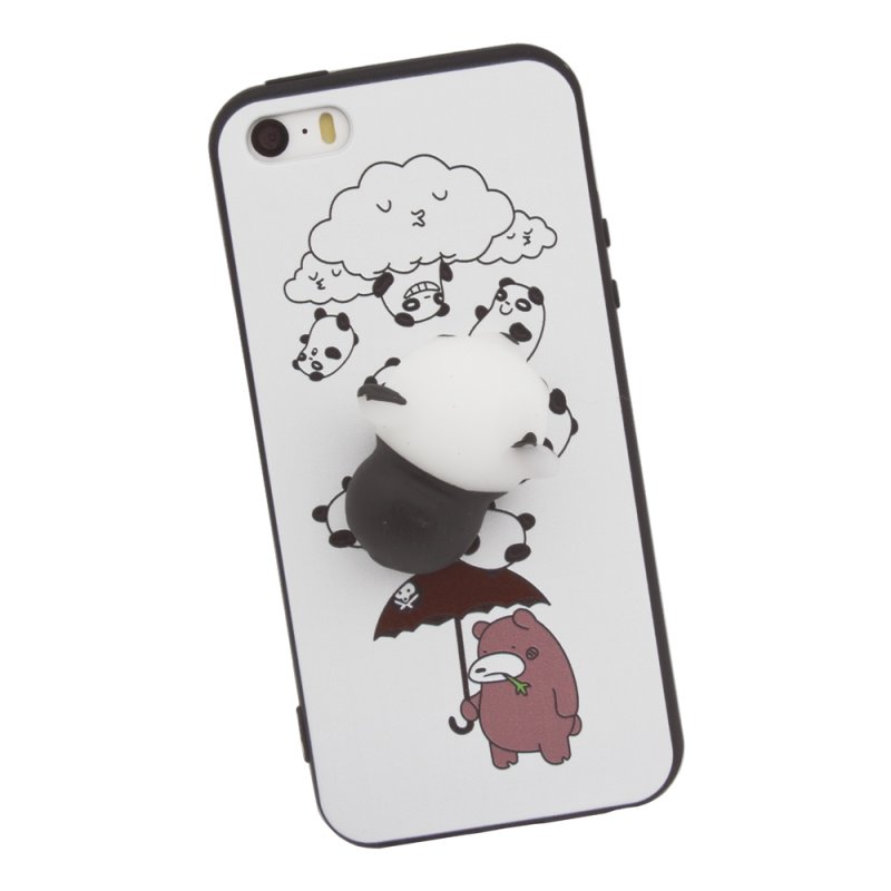 

Защитная крышка «LP» для iPhone 5/5s/SE Мягкий Панда и дождь из Панд (европакет)