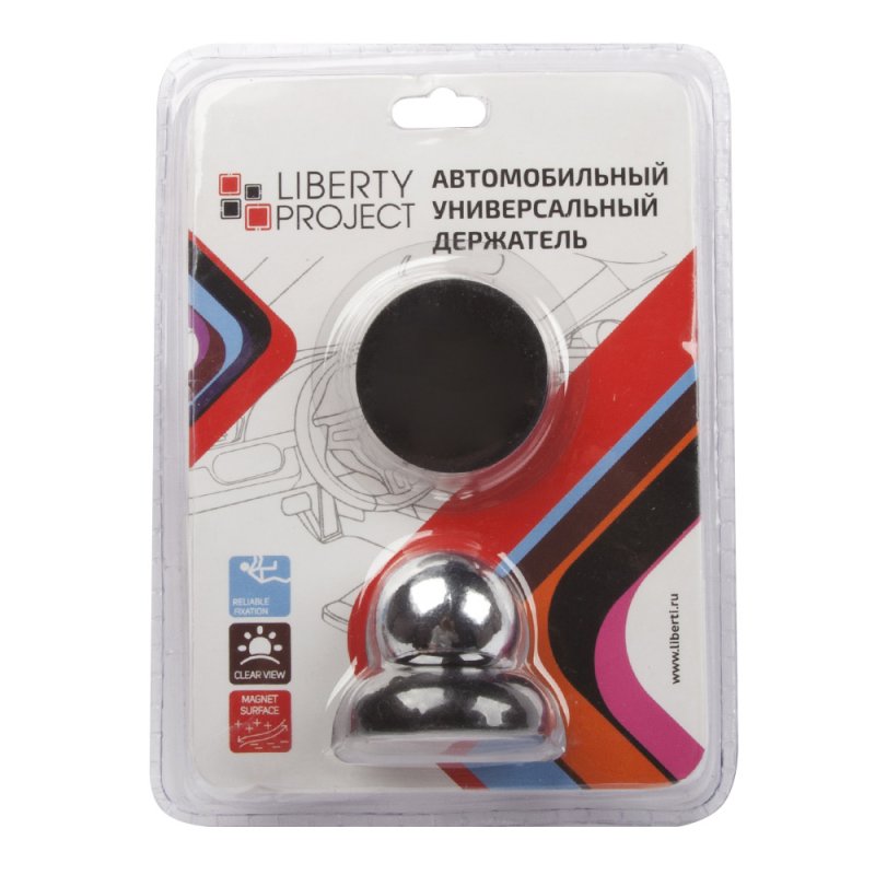 Держатель в автомобиль для телефона «LP» универсальный магнитный шарик стальной (блистер)