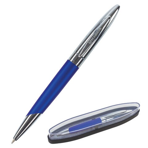 Купить BRAUBERG Ручка шариковая Echo, 1 мм (143460), 143460, cиний цвет чернил