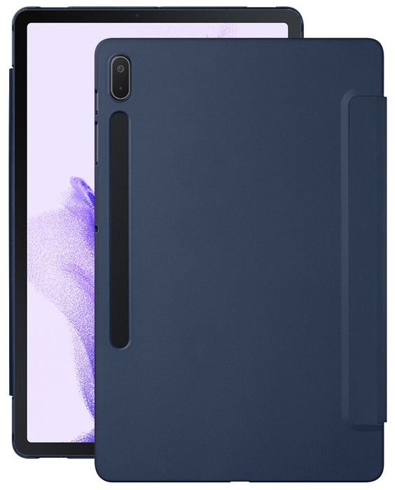 фото Чехол книжка / подставка для samsung galaxy tab s7 fe / galaxy tab s7+, синий, deppa