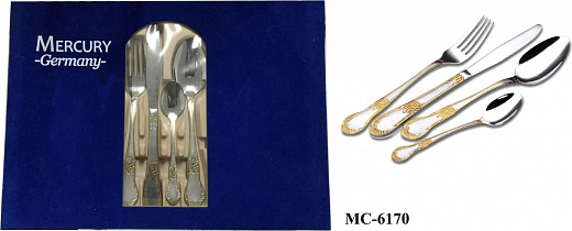 Купить Набор столовый Mercury MC-6170 (24 предмета) синий бархат