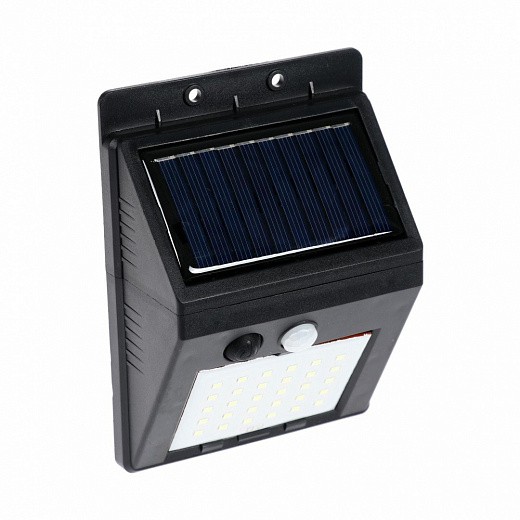 Купить Светильник уличный с датчиком движения, выносная солнечная панель, провод 2,5 м, 6 Вт, 30 LED