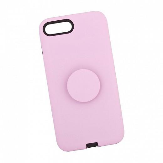 Купить Защитная крышка «LP» для iPhone 7 Plus/8 Plus «PopSocket Case» (розовая/коробка)