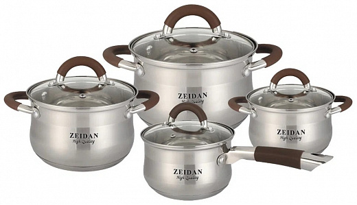 Купить Набор посуды Zeidan Z50803 8 пр. серебристый