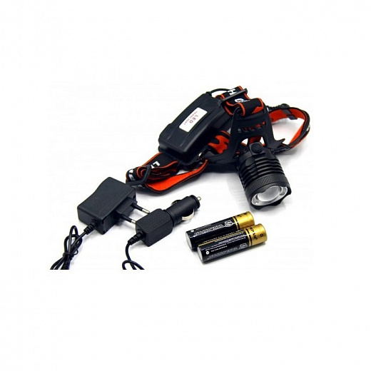 Купить Фонарь налобный MX-41-Т6 металлический+акуммулятор+зарядка от сети+авто+ ZOOM +3 режима