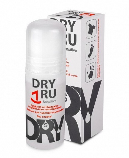 Купить Dry RU Sensitive - cредство от обильного и нормального потоотделения для чувствительной кожи, 50 мл