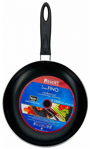 Купить Сковорода REGENT inox Fino , 22 см, черный | Мелеон