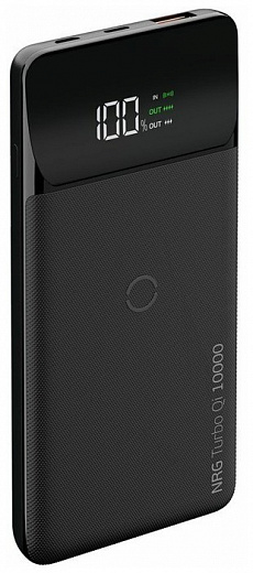 Купить Аккумулятор Deppa NRG Turbo Qi 10000 mAh, черный | Мелеон
