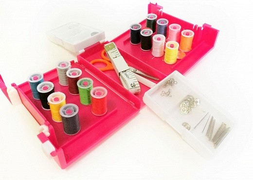 Купить Компактный складной набор для шитья Super Mini Sewing Box, 11,5х5,5х9 см