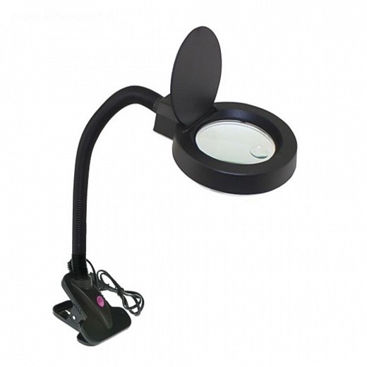 Купить Лупа-лампа Kromatech бестеневая, 85 мм, с прищепкой и подсветкой
