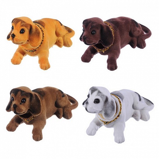 Купить Собачка с кивающей головой на приборную панель, микс | Мелеон