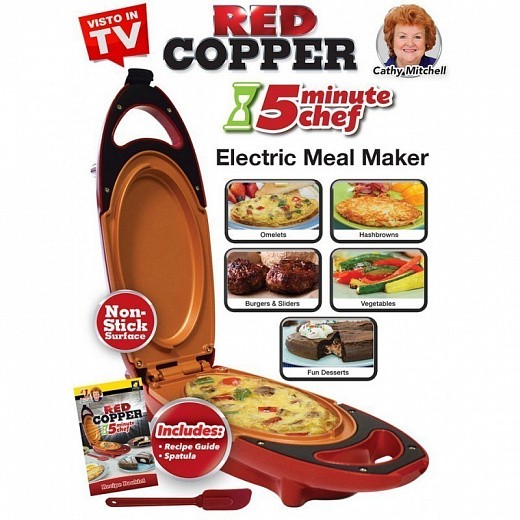 Купить Универсальная электрическая омлетница Red Copper 5 Minute Chef