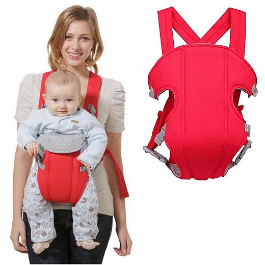 Рюкзак кенгуру для переноски детей Willbaby Carrier, красный