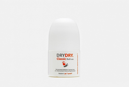 Купить Dry Dry Classic Roll-on - антиперспирант от обильного потоотделения. Эффект до 7 дней, 35 мл