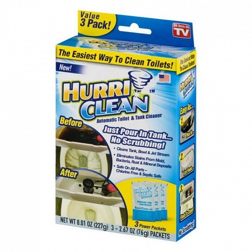 Купить Пенящийся очиститель для унитаза Hurri Clean, 3 пакета