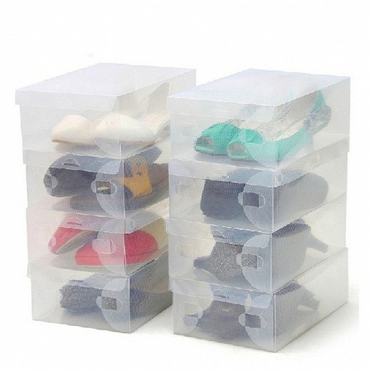 Купить Пластиковая коробка для хранения обуви - Plastic Shoe Box (набор из 5 шт.)