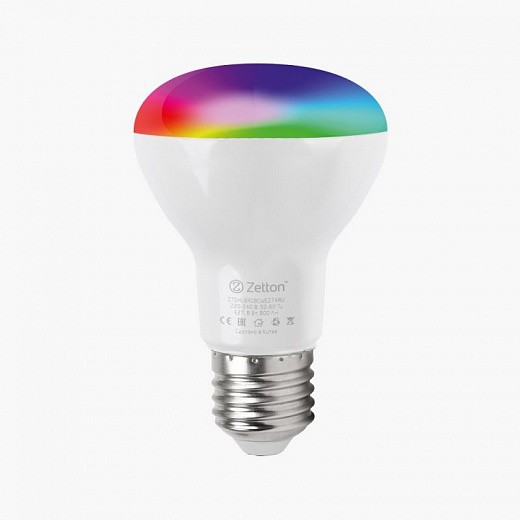 Купить Умная лампа Zetton LED RGBCW Smart Wi-Fi Bulb BR20 E27 8Вт ZTSHLBRGBCWE274RU (коробка)
