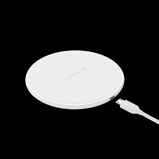 Купить Беспроводное ЗУ Qi Fast Charger, 10W, стандарт Qi, белый, Deppa