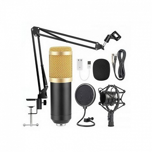 Купить Студийный микрофон Professional Condenser Microphone BM-800, черный