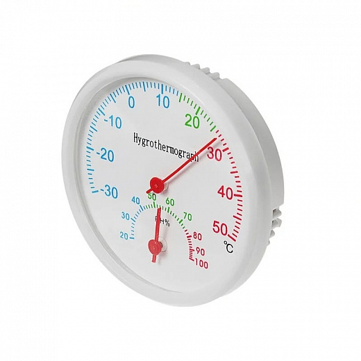 Купить Термометр уличный, гигрометр, d=6.5 мм, белый