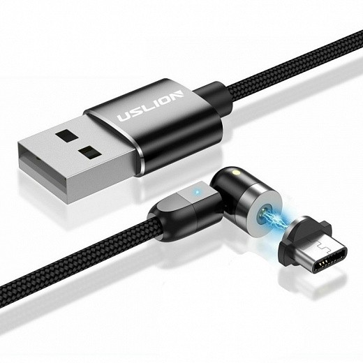 Купить Магнитный USB-кабель 540 гр. с Type C-разъемом Uslion, 1 м