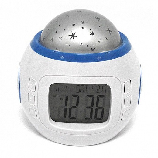 Купить Часы будильник с проектором звездного неба